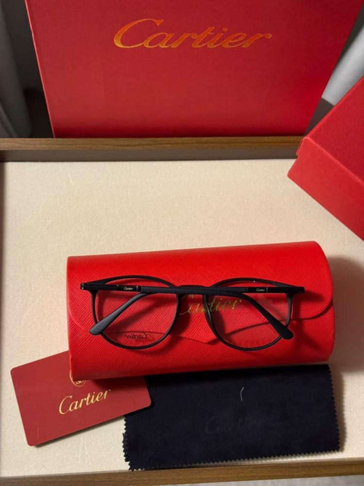 نظارة cartier - اطار اسود عدسة شفاف