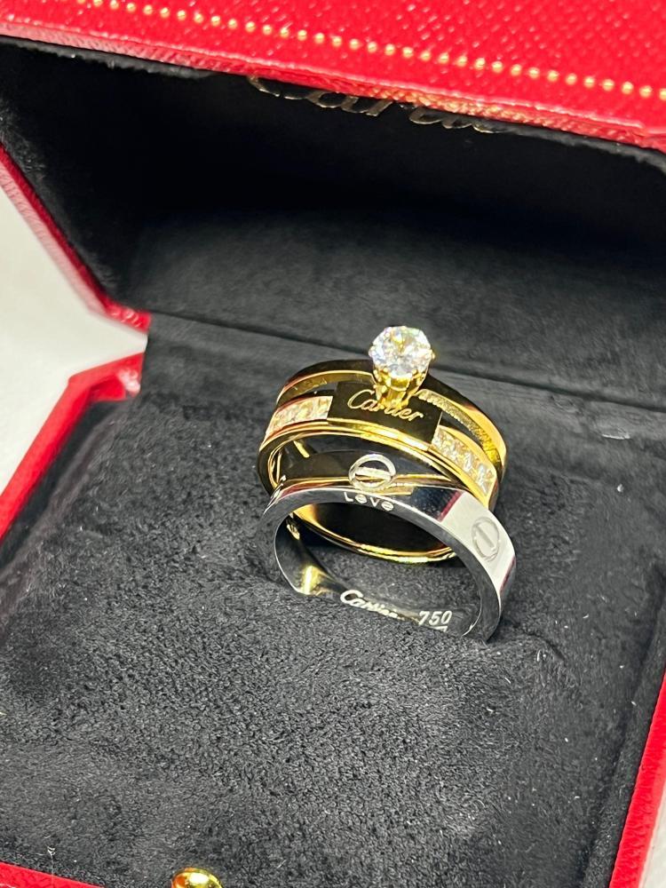 دبلتين من Cartier للزواج فضة عيار 925