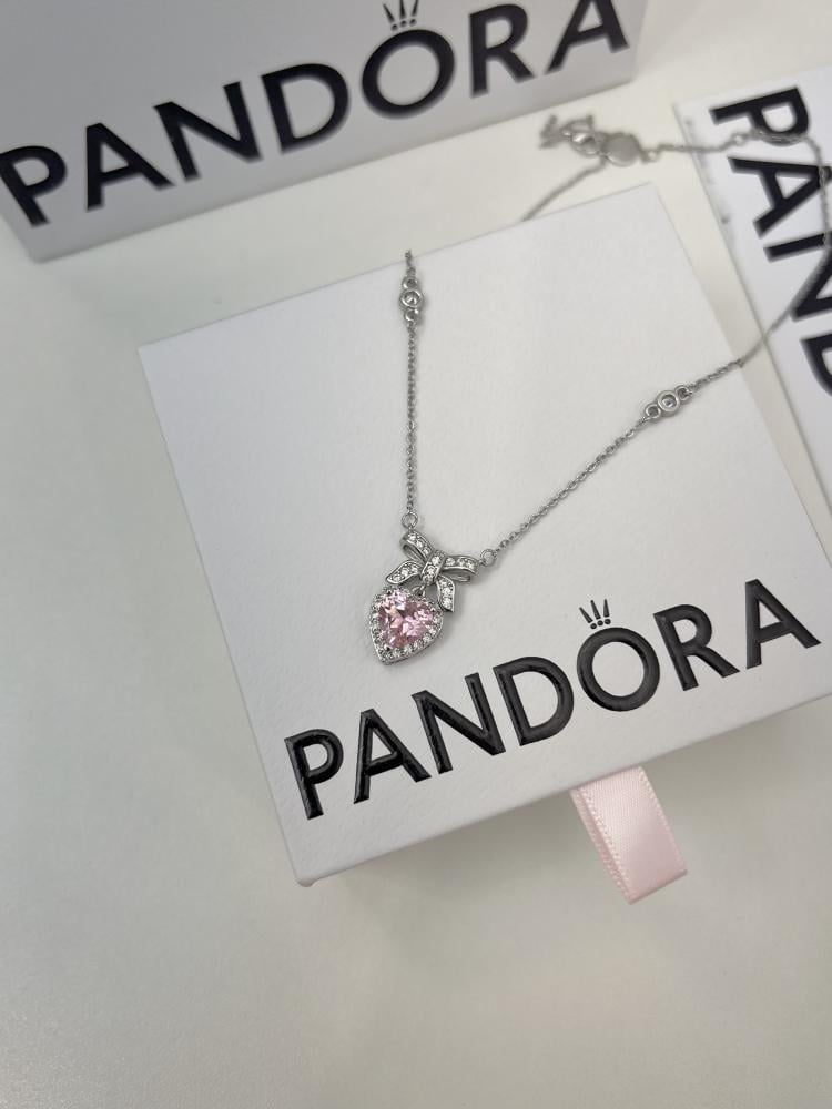 سلسال PANDORA سلسال باندورا PANDORA وردي مع كرستال
