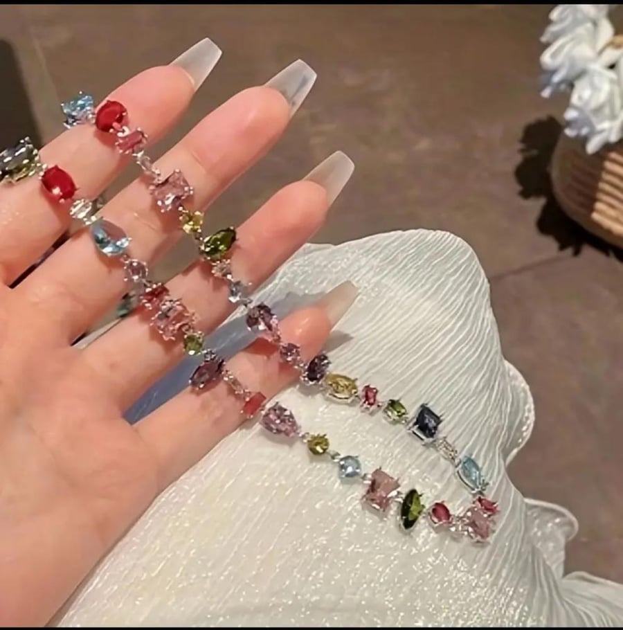 سلسال SWAROVSKI - سلسال سوارفيسكي ملون