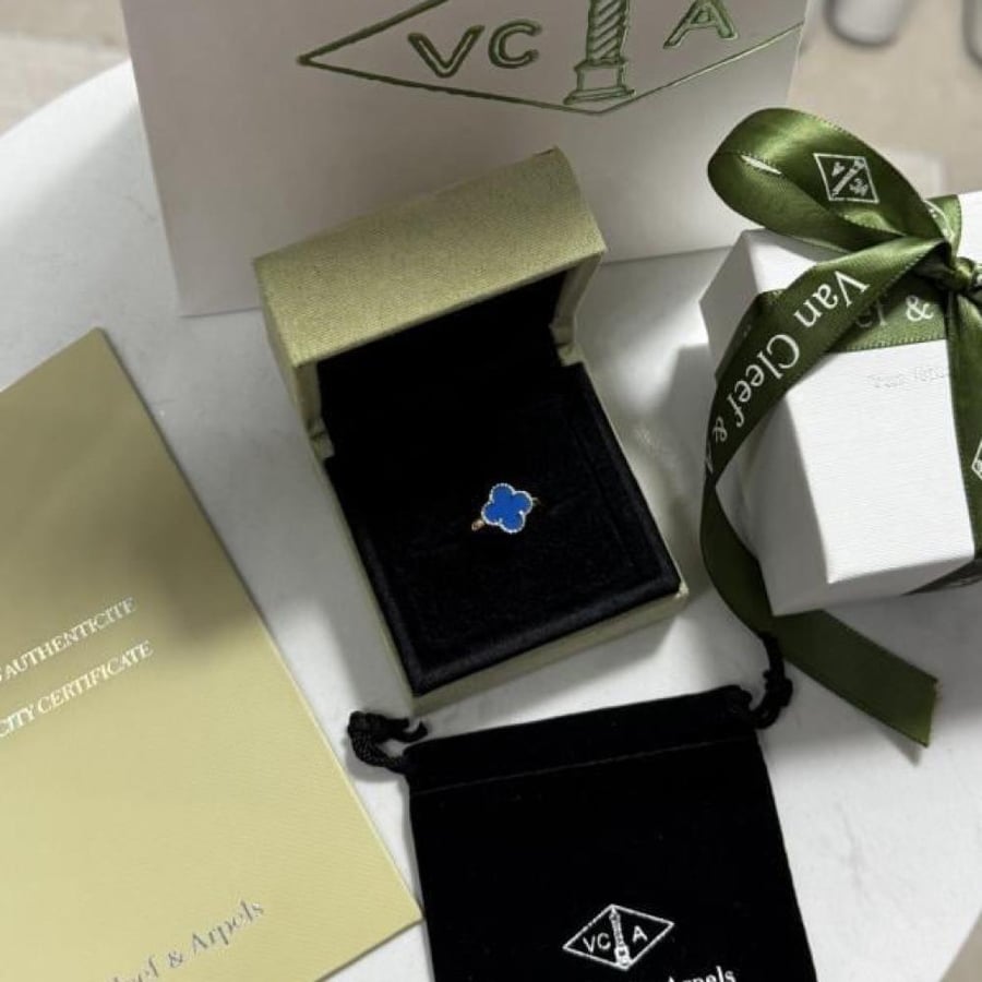 خاتم Van Cleef & Arpels - خاتم Van cleef ذهبي - أزرق