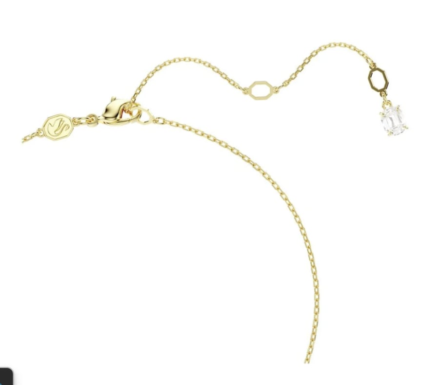 سلسال SWAROVSKI - سلسال سوارفيسكي ذهبي كريستالة