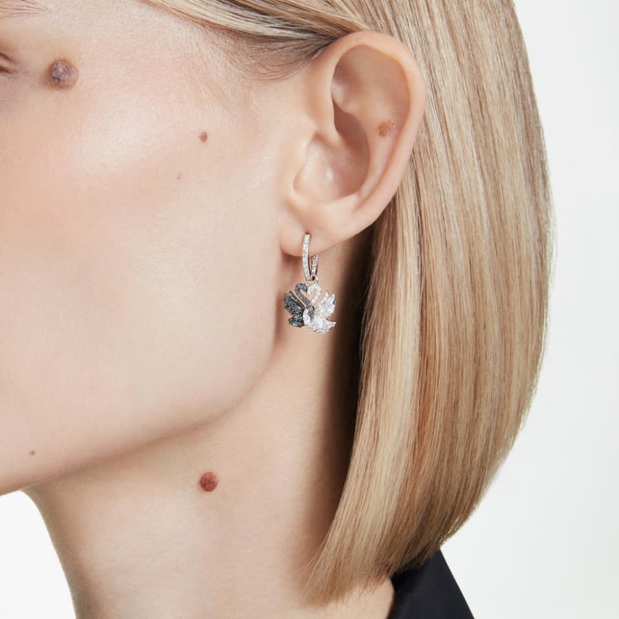 أقراط SWAROVSKI فضي ازرق