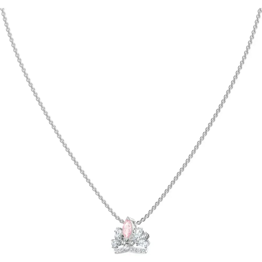 سلسال SWAROVSKI - سلسال سوارفيسكي امير التاج فضي كريستالة