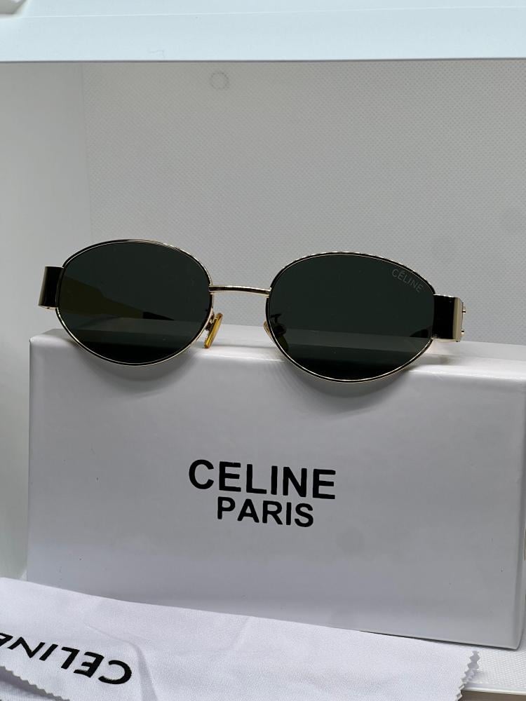 نظارة CELINE إطار ذهبي تايقر - عدسة زيتي