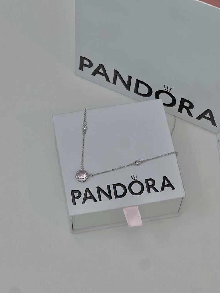 سلسال PANDORA سلسال باندورا PANDORA وردي مع كرستال