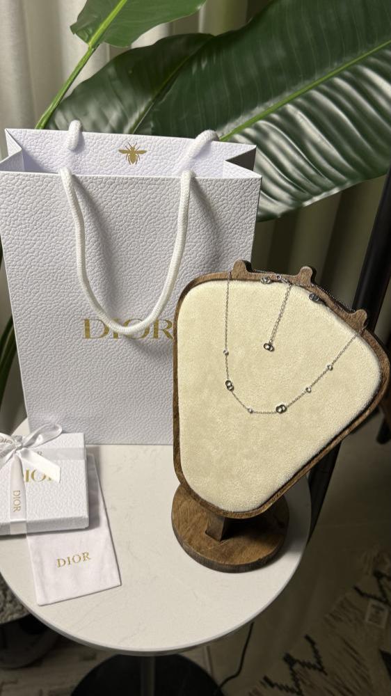 سلسال Dior معدن فضي