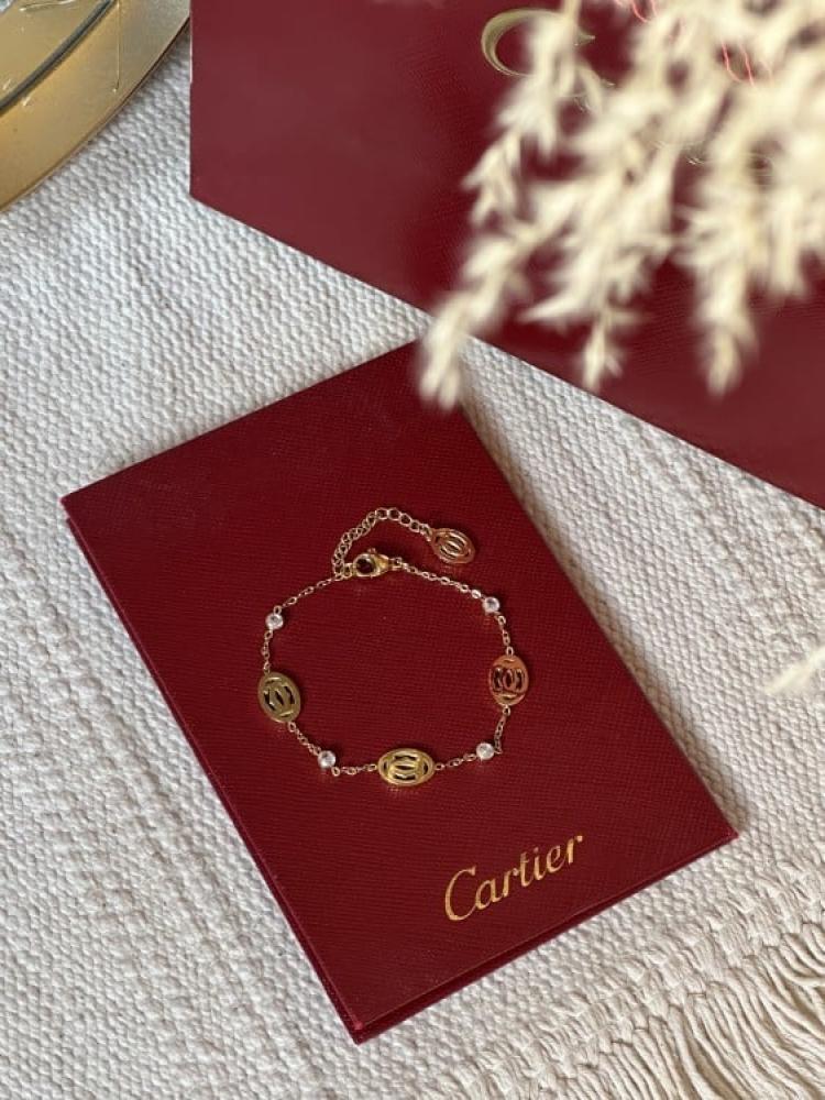 إسوارة Cartier معدن ذهبي بفصوص