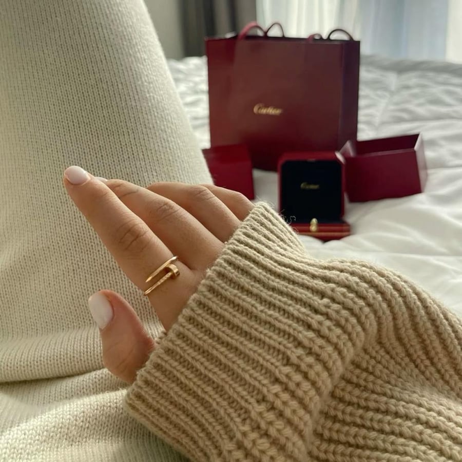 خاتم Cartier خاتم Cartier المسمار الماسي ذهبي