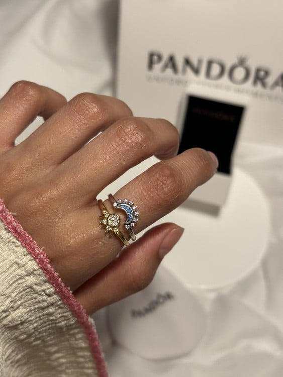 خاتم باندورا PANDORA الشمس والقمر