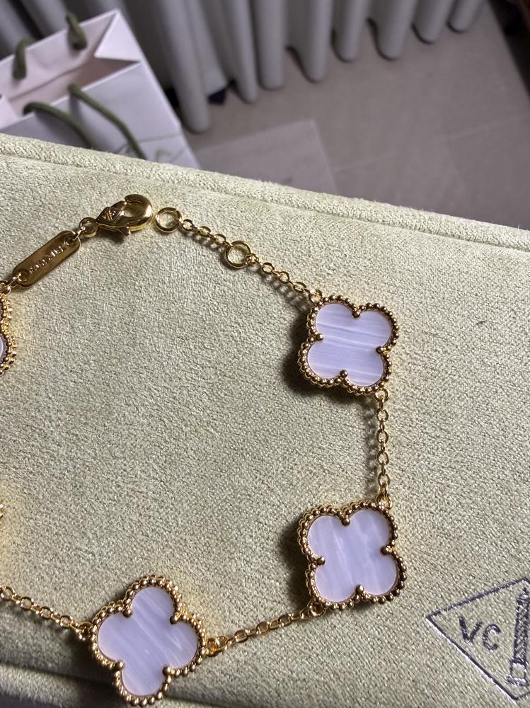 إسوارة Van Cleef & Arpels - إسوارة Van cleef ذهبي - فيروزي مخطط