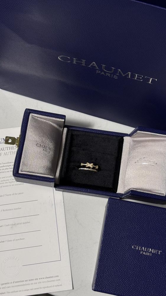 خاتم CHAUMET - خاتم شوميه مقاسات مفتوحه لون ذهبي - فضي