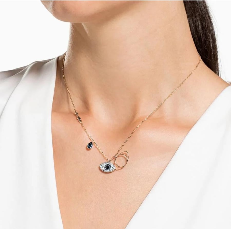 سلسال SWAROVSKI - سلسال سوارفيسكي قولد روز
