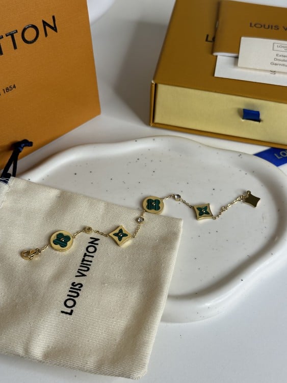 إسوارة LOUIS VUITTON معدن ذهبي - أخضر