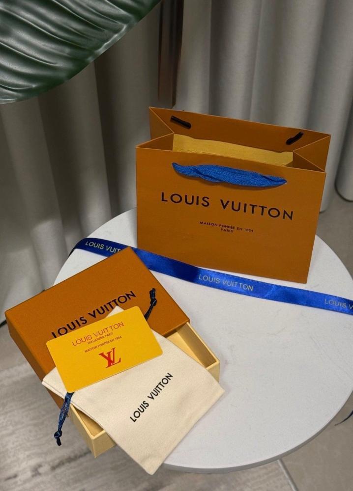 حلق LOUIS VUITTON ( معدن ذهبي -فضي-)