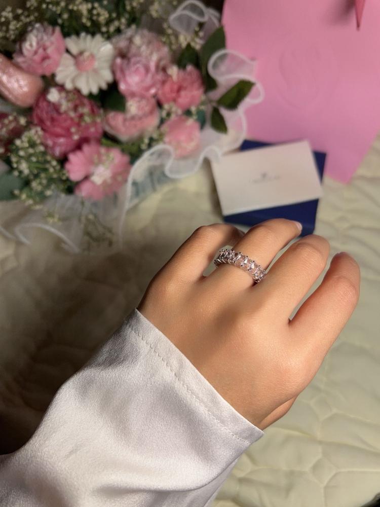 خاتم SWAROVSKI خاتم SWAROVSKI خاتم سوارفيسكي فص وردي