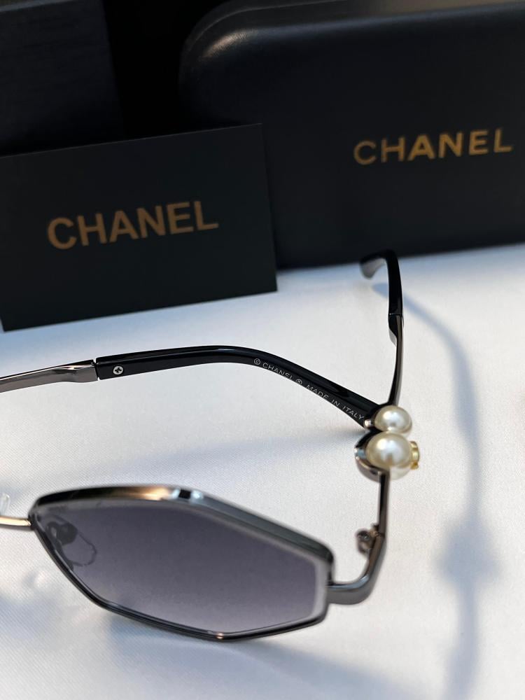 نظارة Chanel- اطار مموج - عدسه اسود مدرج
