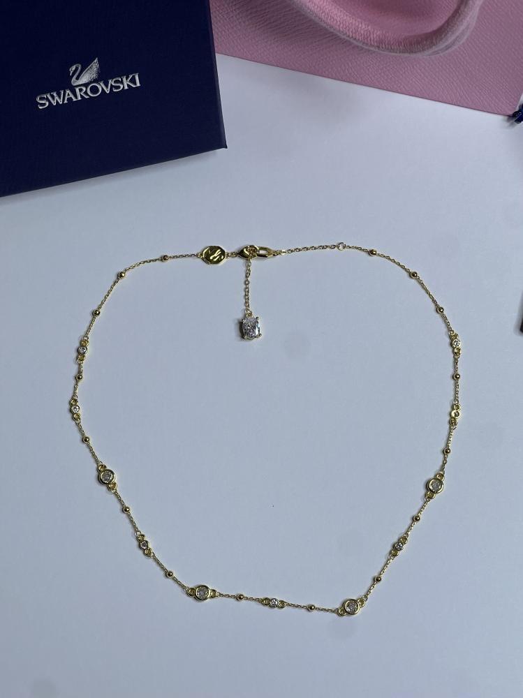 سلسال SWAROVSKI - سلسال سوارفيسكي اصفر بكرستالة صفراء
