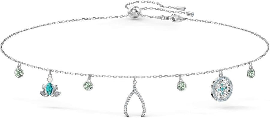 سلسال SWAROVSKI سلسال SWAROVSKI سلسال سوارفيسكي شوكر فضي