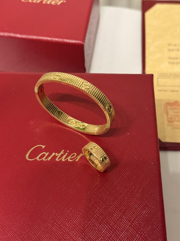 أسوارة + خاتم Cartier مقاس 15 سم