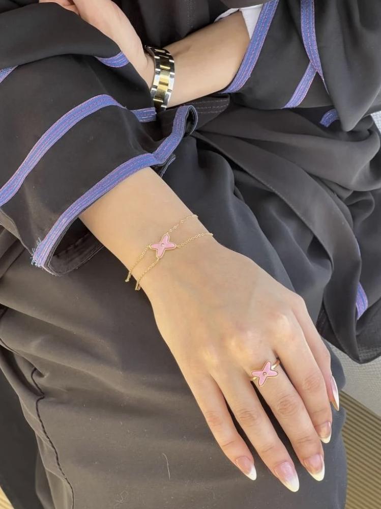 طقم إكسسوارات CHAUMET - طقم شوميه وردي