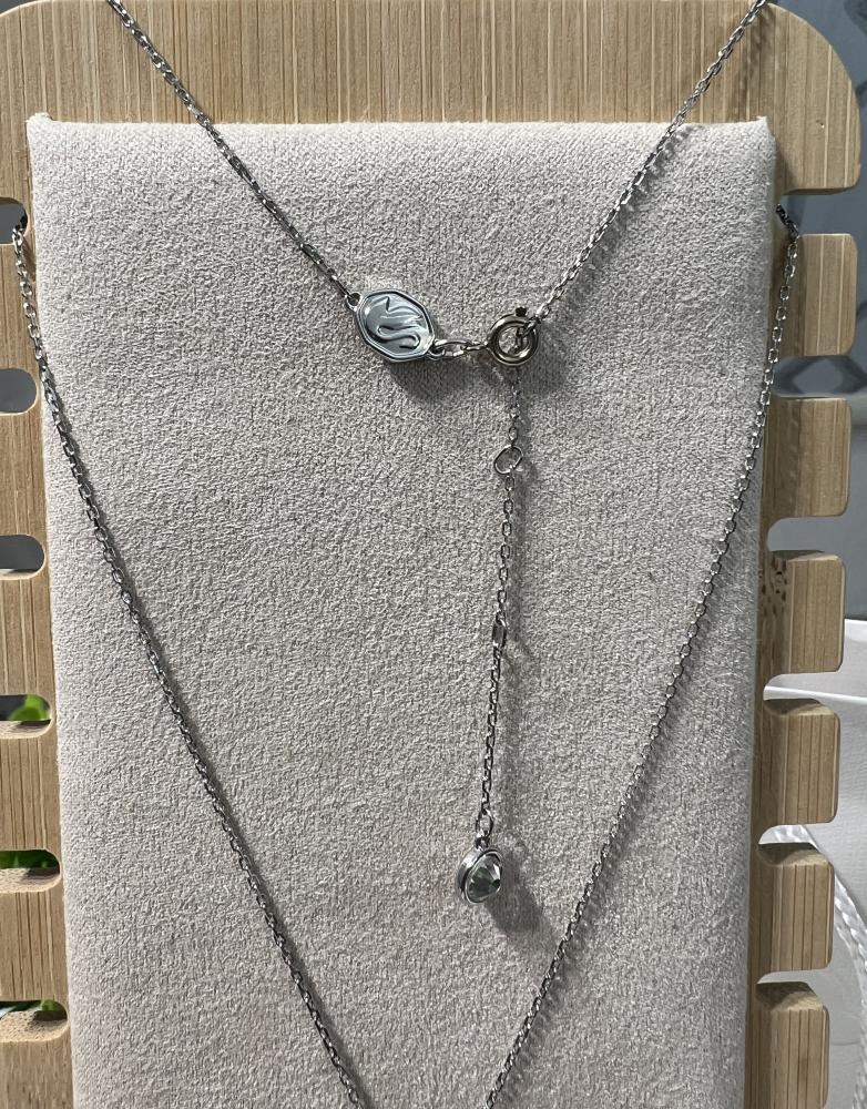 سلسال SWAROVSKI - سلسال سوارفيسكي فضي - أزرق