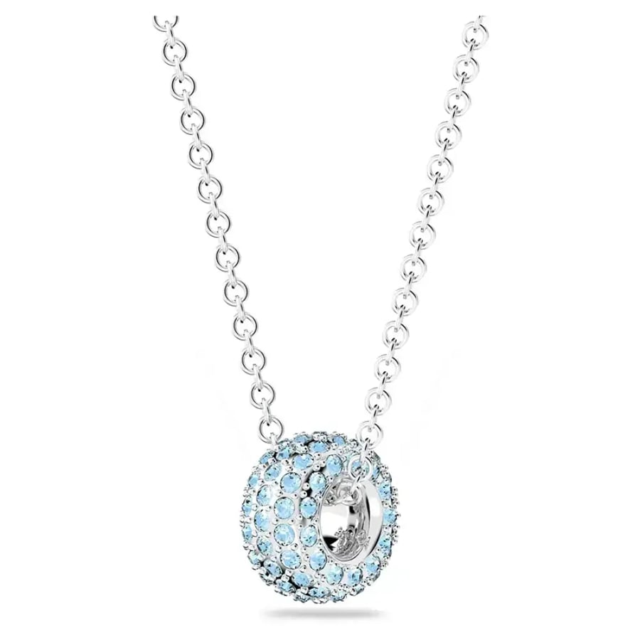 سلسال SWAROVSKI سلسال SWAROVSKI سلسال سوارفيسكي فضي كريستالة زرقاء
