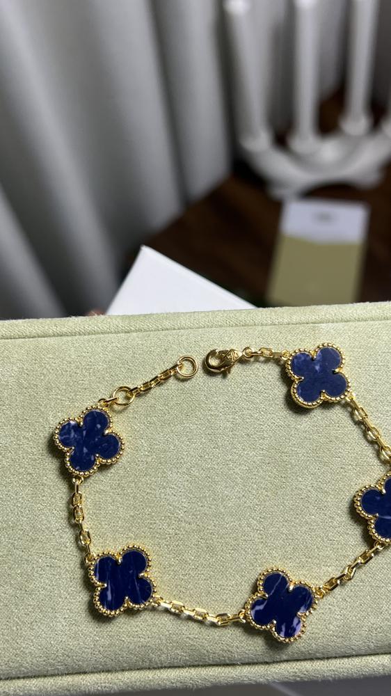 إسوارة Van Cleef & Arpels - إسوارة Van cleef ذهبي - أزرق مموج
