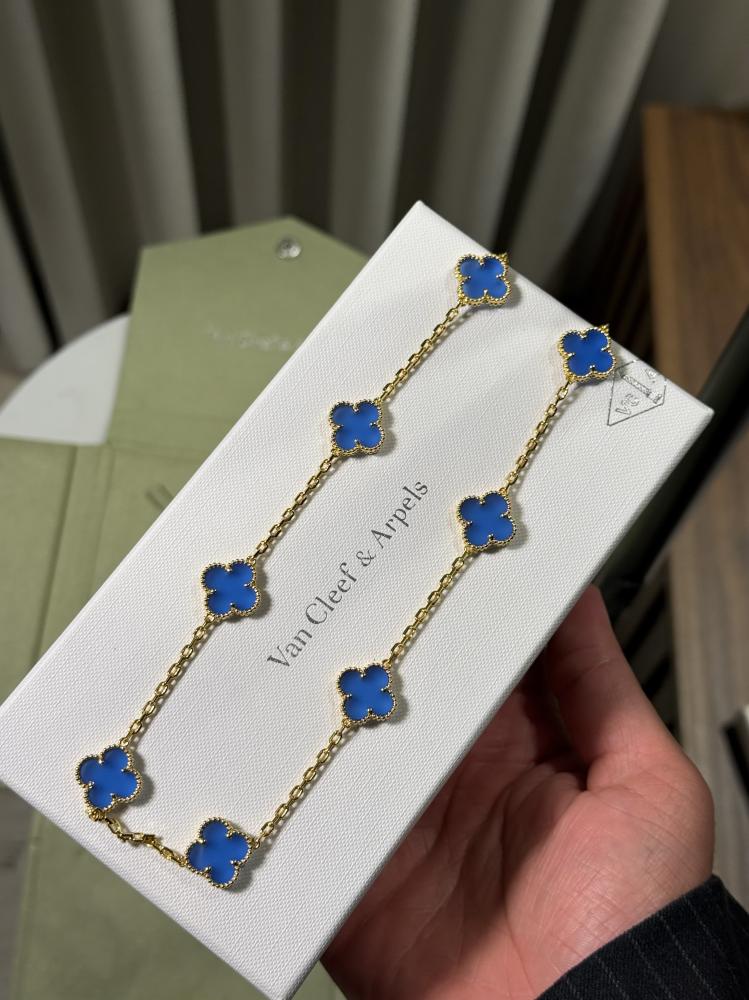 Van Cleef necklace 10 roses - blue