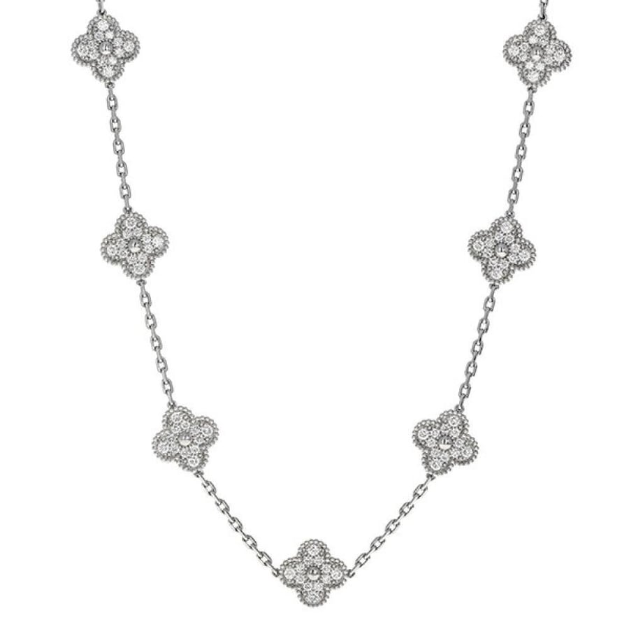 سلسال Van Cleef & Arpels - سلسال Van cleef المميز مع حلق فضي