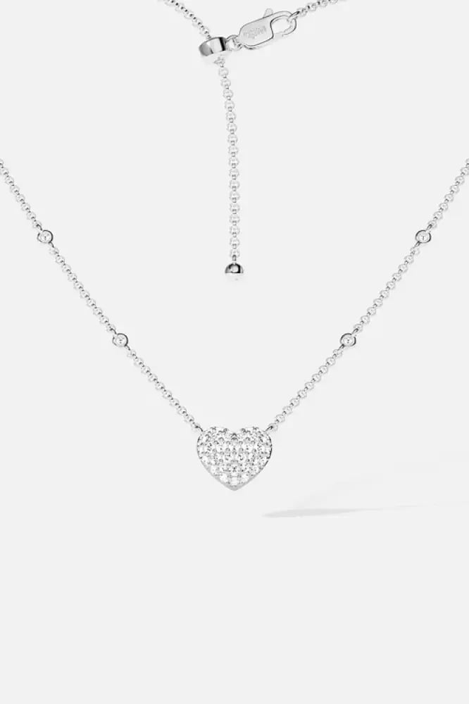 سلسال APM سلسال APM فضي قلب أبيض تشوكر