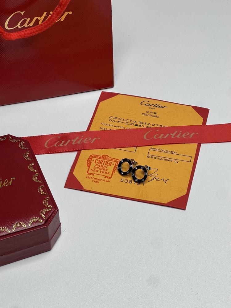حلق Cartier - حلق كارتيه فضي