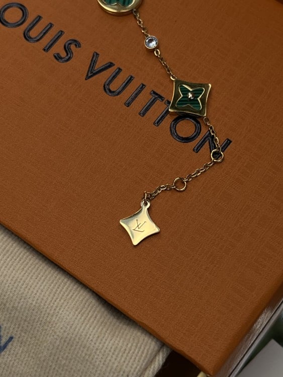 إسوارة LOUIS VUITTON معدن ذهبي - أخضر