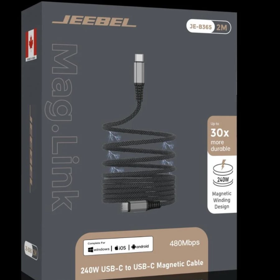 240W USB-C to USB-C  Magnetic Cable jeeble