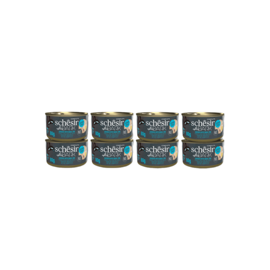 Favorite cat package, Shezer After Dark canned, chicken pâté with quail eggs in gravy 8