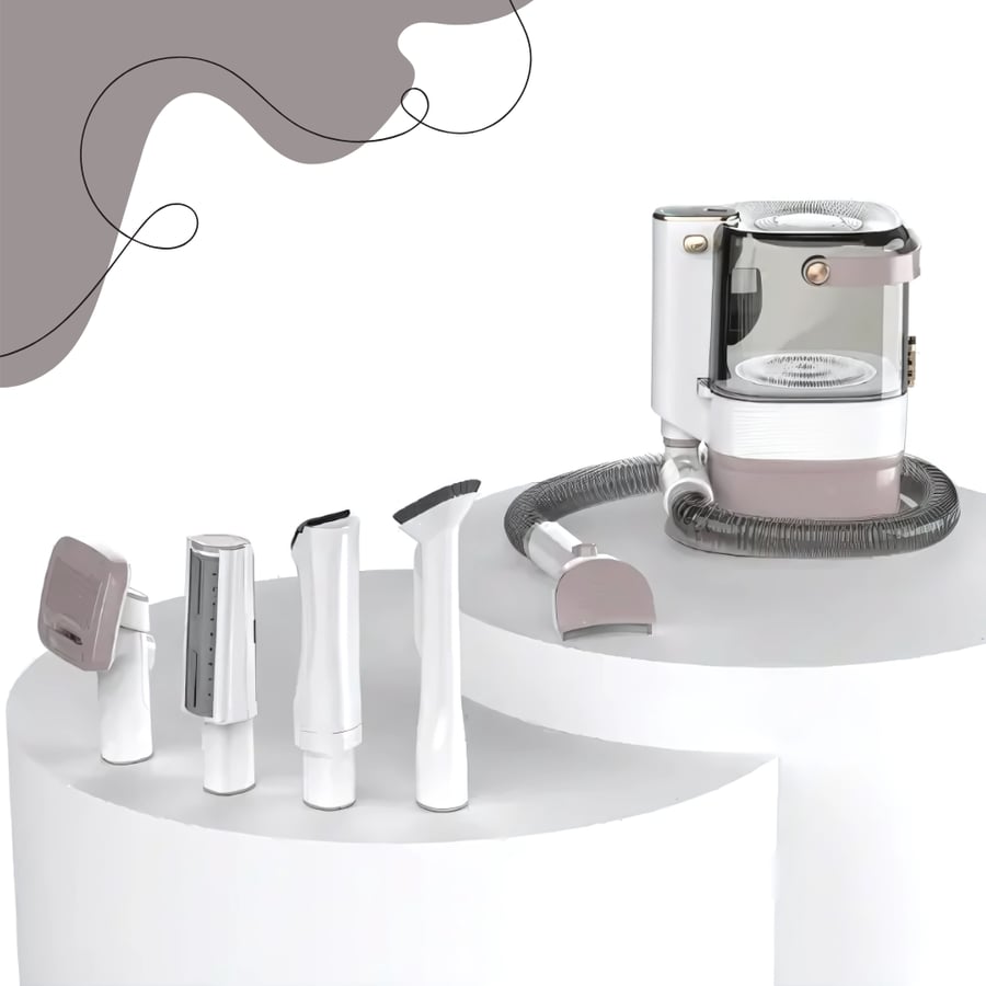 Vacuuming, cleaning, and trimming device for pets' hair, the perfect solution for care and cleanliness
