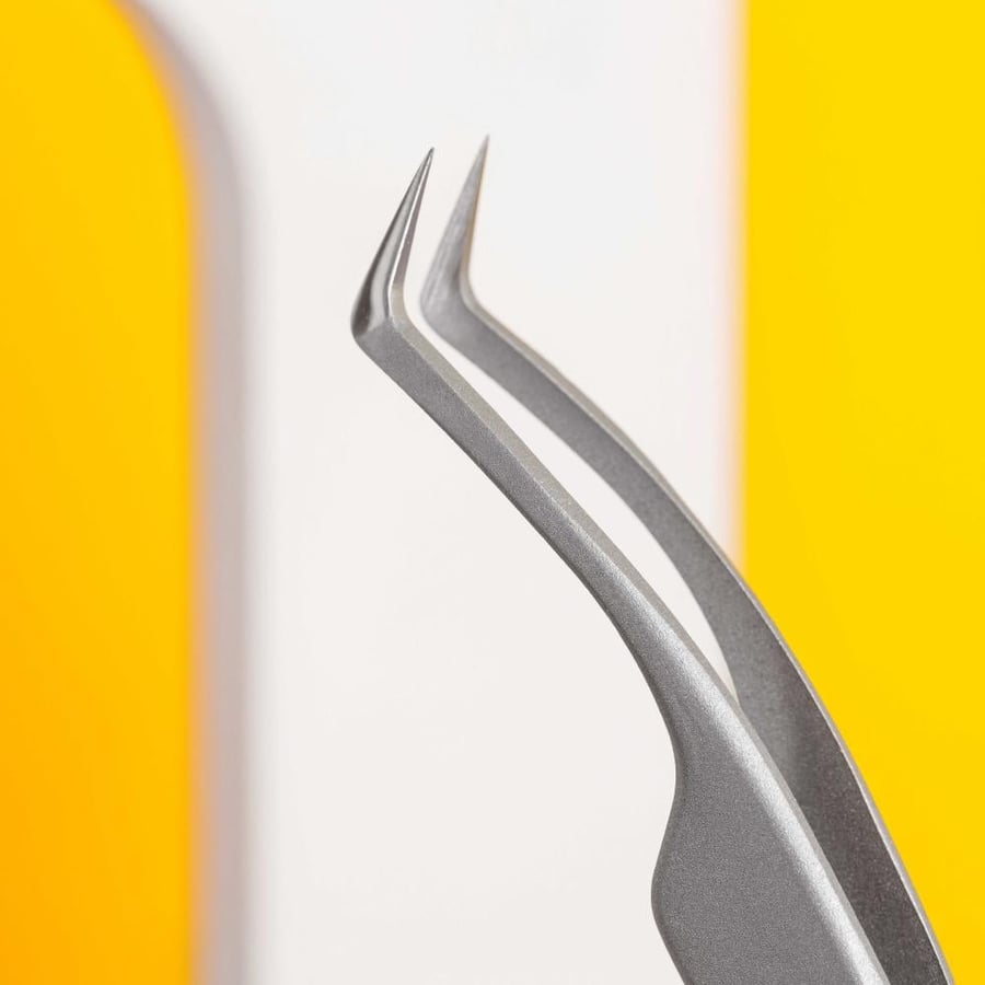 Professional eyelash tweezers EXPERT 41 TYPE 2 (L-shaped, 40')
