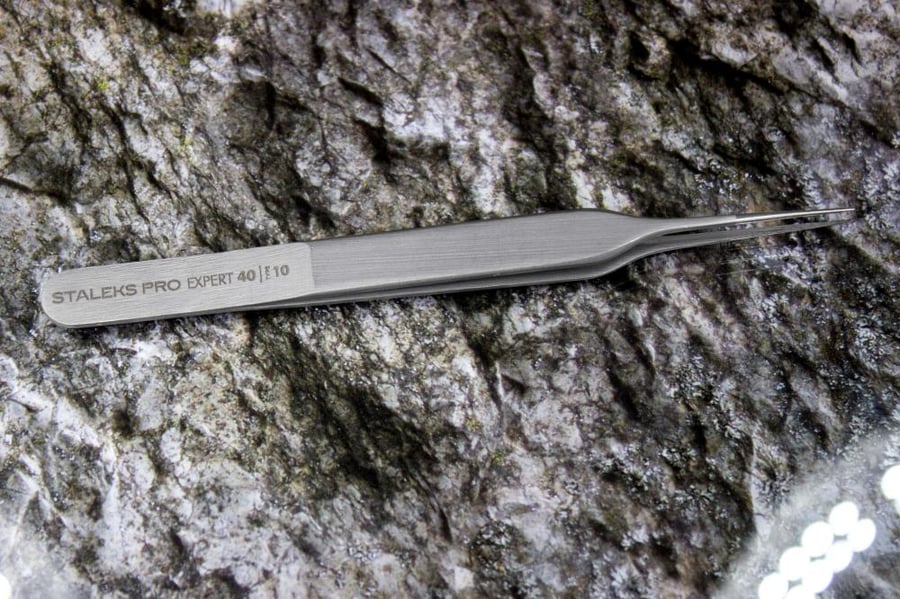 Professional eyelash tweezers EXPERT 40 TYPE 10 (straight)