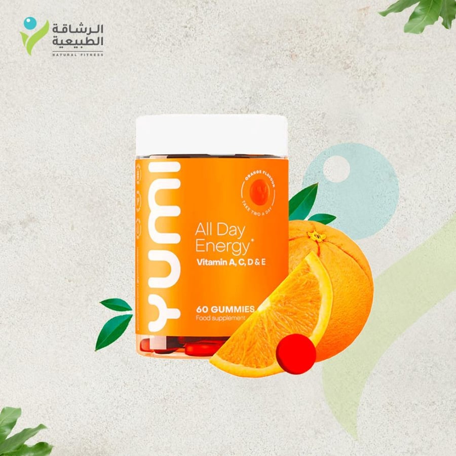 Daily chewing gum, 60 pieces, orange flavor, to boost activity and focus