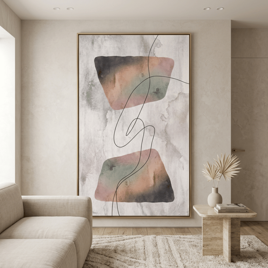لوحات فن تجريدي طباعة تصميم مودرن