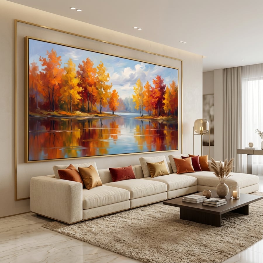 لوحات أشجار فن تجريدي  طباعة تصميم مودرن