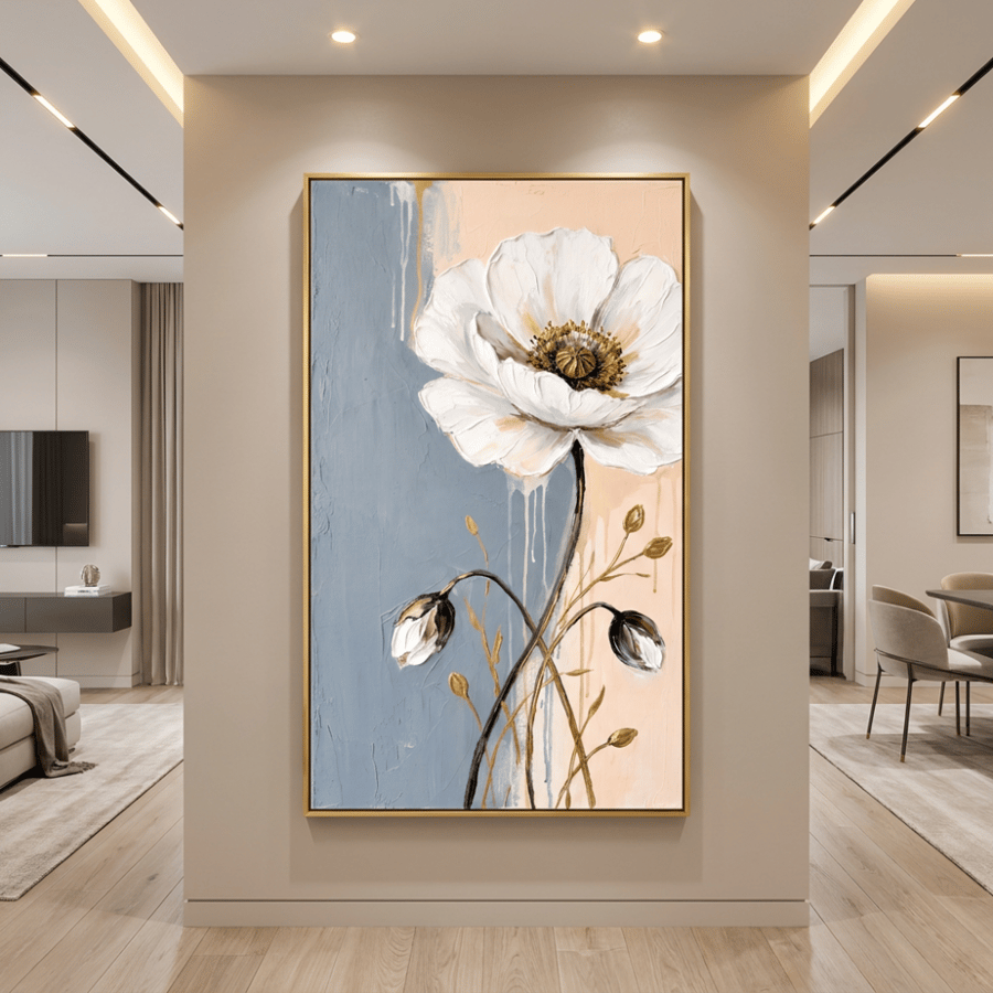 لوحات ورد فن تجريدي طباعة تصميم مودرن
