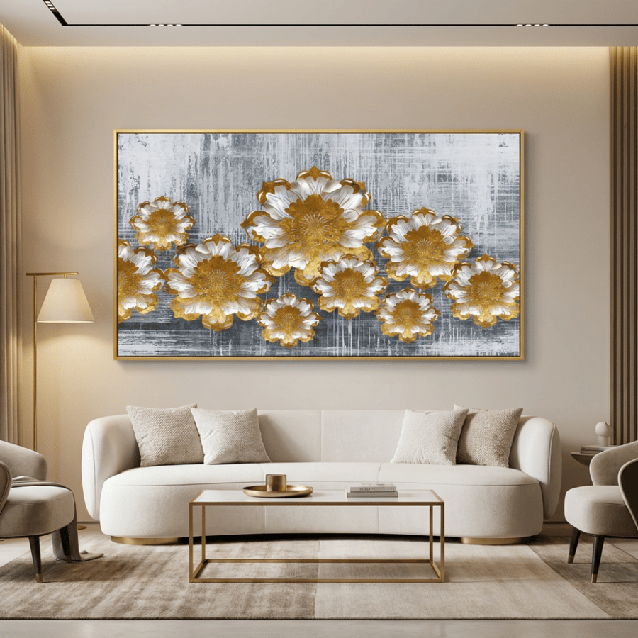 لوحات ورد فن تجريدي طباعة تصميم مودرن