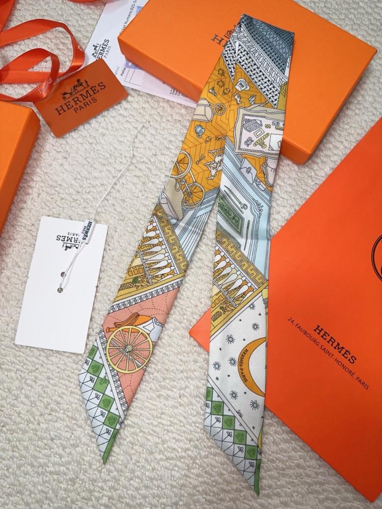 Hermes bag scarf twilly