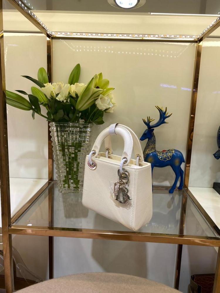 Dior leather bag lizard