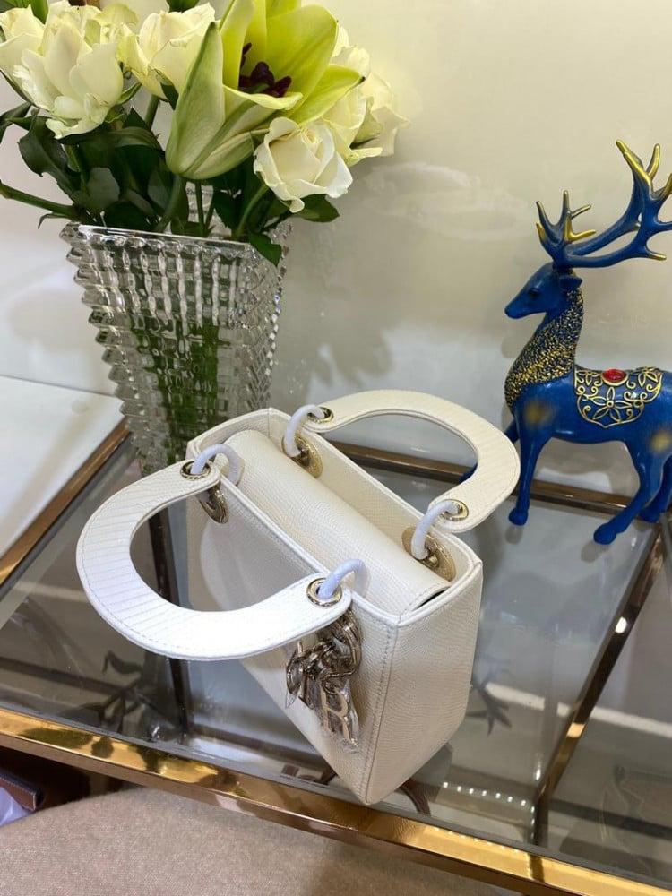 Dior leather bag lizard