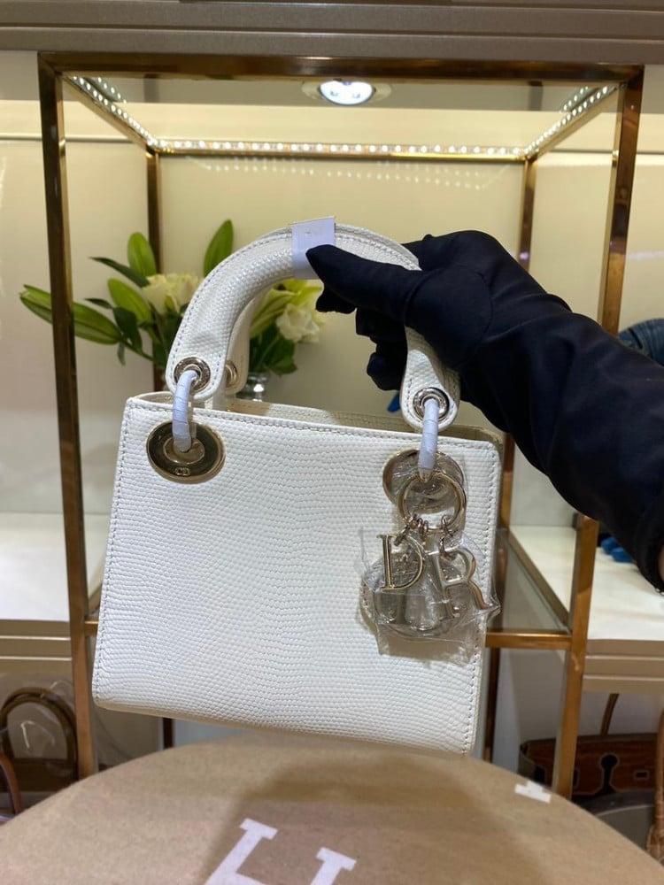 Dior leather bag lizard