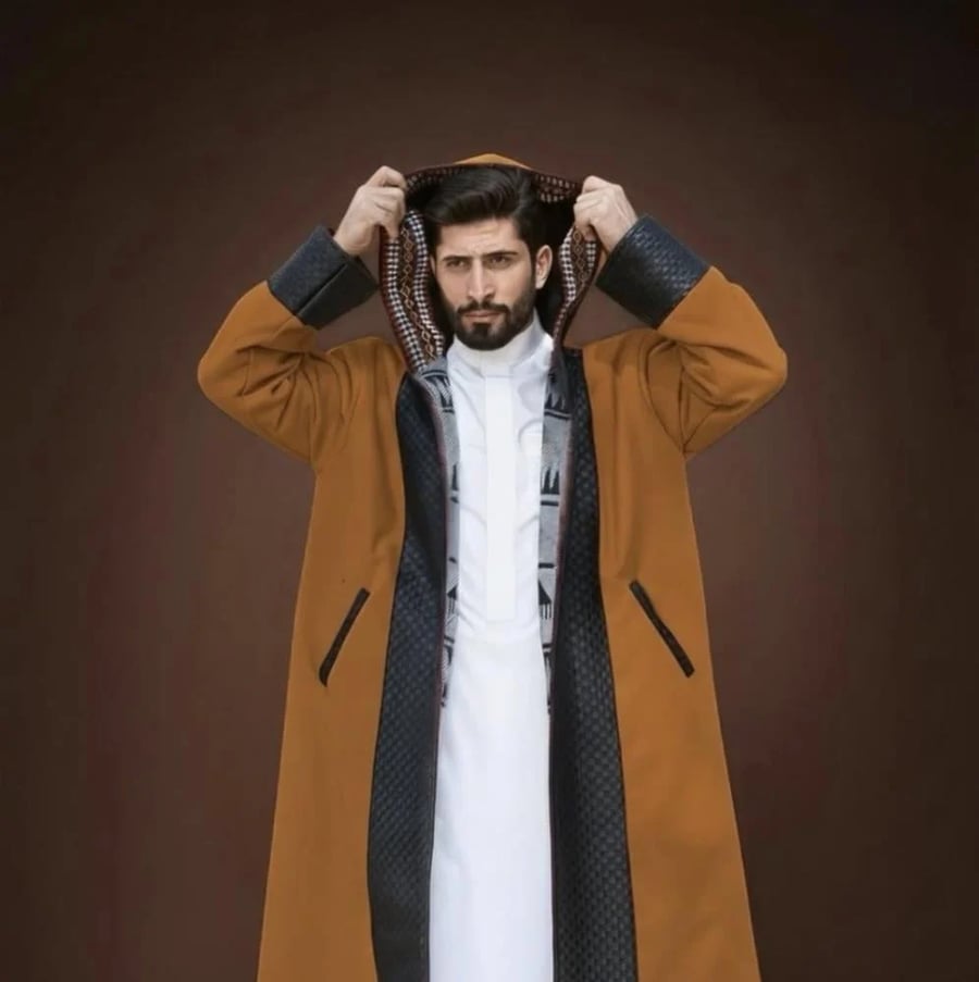 فروة رجالي شتوي دبل فيس أسود - جملي