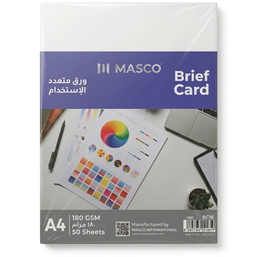 ورق مقوي ابيض 180ج شد50 1081BC16