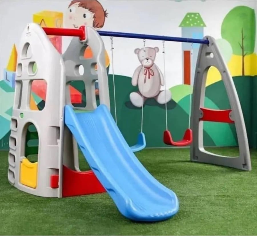 ألعاب أطفال مرجيحة مع زحليقة قوية